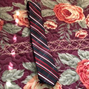 J. Ferrar Men's Black Red And White Tie